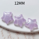 12MM star Resin snap button charms