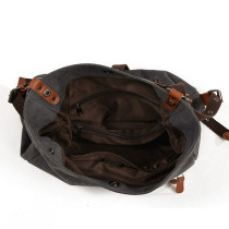 Multi functional canvas shoulder bag, casual backpack, large capacity bucket bag