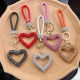 Valentine's Day diamond inlaid hollow clay full of diamonds, love keychains, car pendants, decorative products