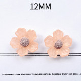 12MM flower Resin snap button charms