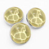 20MM Water ripple geometric circular resin snap button charms