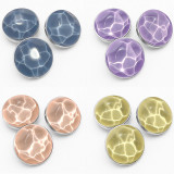 20MM Water ripple geometric circular resin snap button charms