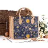 World Famous Painting Handbag, Environmentally Friendly Material, Cork HD Printed Retro Handbag, Van Gogh Oil Painting Series Women's Bag