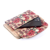Cork eco-friendly material, flower retro pattern, high-definition digital printing, adjustable shoulder backpack