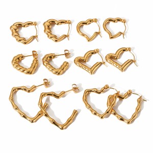 Valentine's Day stainless steel love earrings