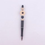 Daisy Flower Silicone Beads Colored Plastic Beads Writing Neutral Pen