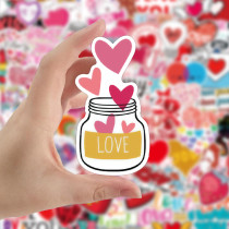 100 Love Valentine's Day Stickers Cartoon INS Sweet Valentine's Day Love LOVE Romantic Love Graffiti Waterproof Stickers