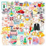 50 Love Valentine's Day Stickers Cartoon INS Sweet Valentine's Day Love LOVE Romantic Love Graffiti Waterproof Stickers