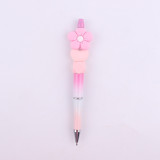 Flower Silicone Beads Colored Plastic Beads Writing Neutral Pen