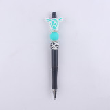 Cartoon Animal Cattle Silicone Beads Colored Plastic Beads Writing Neutral Pen