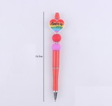Valentine's Day Love American Flag Silicone Beads Colored Plastic Beads Writing Neutral Pen