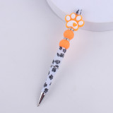 Dog paw print Silicone Beads Colored Plastic Beads Writing Neutral Pen