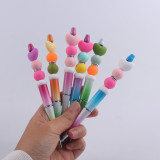 Valentine's Day Love silicone bead colored plastic bead writing neutral pen