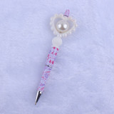 Valentine's Day Love Silicone Beads Colored Plastic Beads Writing Neutral Pen
