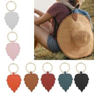 Travel magnetic hat clip PU leather handbag magnetic hat clip summer sunshade hat storage clip