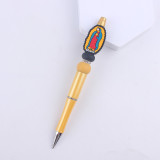 Cartoon pattern cute Silicone Beads Colored Plastic Beads Writing Neutral Pen