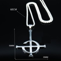 Stainless steel punk Ghost rock band pendant necklace