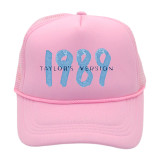 Taylor Swift Net Hat Taylor Tour 1989 Printed Truck Driver Hat Summer Sun Visor Hat