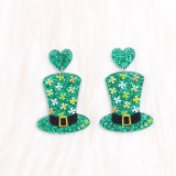 St. Patrick's Clover Beer Earrings