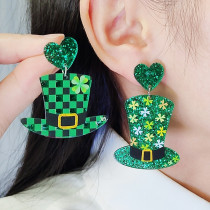 St. Patrick's Clover Beer Earrings