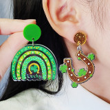 St. Patrick's Clover Beer Earrings