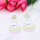 Easter Egg Fragmented Rabbit Acrylic Earrings