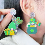 St. Patrick's Clover Dwarf Acrylic Earrings