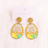 Easter Egg Fragmented Rabbit Acrylic Earrings