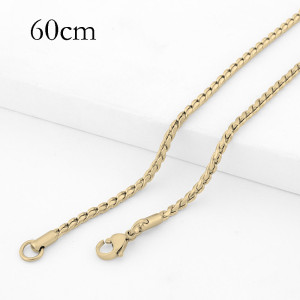 Gold 60CM Stainless steel fashion rope chain fit all jewelry