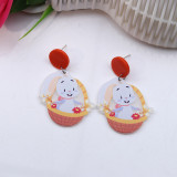 Easter Egg Fragmented Rabbit Acrylic Earrings