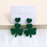 St. Patrick's Day Beer Festival Clover Acrylic Earrings