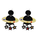 Acrylic Nightclub Bar Fun and Funny UFO Alien Earrings