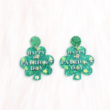 St. Patrick's Clover Beer Earrings