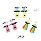 Acrylic Nightclub Bar Fun and Funny UFO Alien Earrings