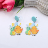 Easter Egg Fragmented Rabbit Acrylic Earrings