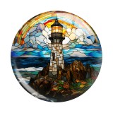 20MM Faith Cross Easter Print glass snap button charms