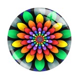 20MM Colorful patterns Print glass snap button charms