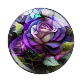 20MM love  Valentine's Day pattern  Print glass snap button charms