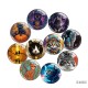 20MM cat Print glass snap button charms