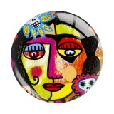 20MM Famous paintings Art lady Print glass snap button charms