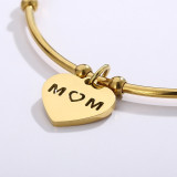 Stainless Steel Love Open Bracelet MOM Mother's Day Gift