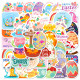 50 Easter stickers decorating Easter bunny egg windows with cartoon waterproof stickers