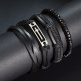 18cm minimalist women's hand woven bracelet men's cowhide bracelet