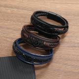 21.5CM music symbol minimalist leather multi-layer magnetic buckle bracelet