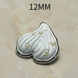 12MM Pearl Love Metal snap button charms