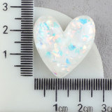 20MM  Love Sequin imitation shell resin snap button charms