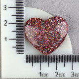 20MM  Love sequin resin snap button charms