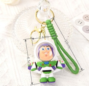 Strawberry Bear Keychain Soft Rubber Toy Story Couple Bag Pendant Cartoon Bath Lightyear Keychain