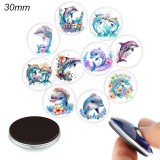 10pcs/lot  glass picture printing products of various sizes  Fridge magnet cabochon