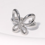 Butterfly stainless steel ring